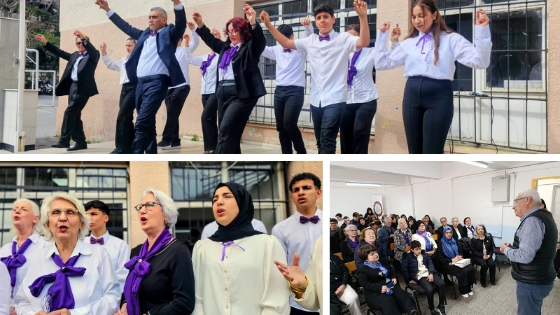 Yaşlılara Saygı Haftası kapsamında Konak Hürriyet Anadolu Lisesi’nde düzenlenen tören
