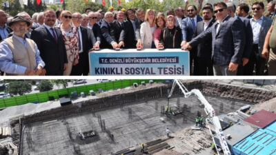 Denizli Büyükşehir Belediyesi Kınıklı Sosyal Tesisi’nin temeli düzenlenen törenle atıldı.