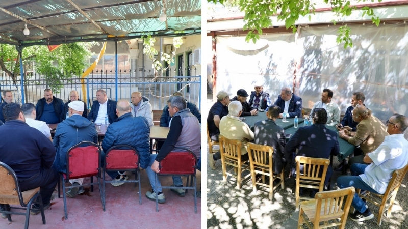 Menderes Belediye Başkanı İlkay Çiçek başlattığı mahalle ziyaretlerine devam diyor.