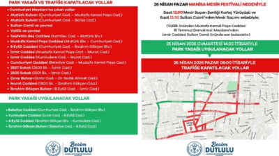 486. Uluslararası Manisa Mesir Macunu Festivali kapsamında, 25-26 Nisan 2026