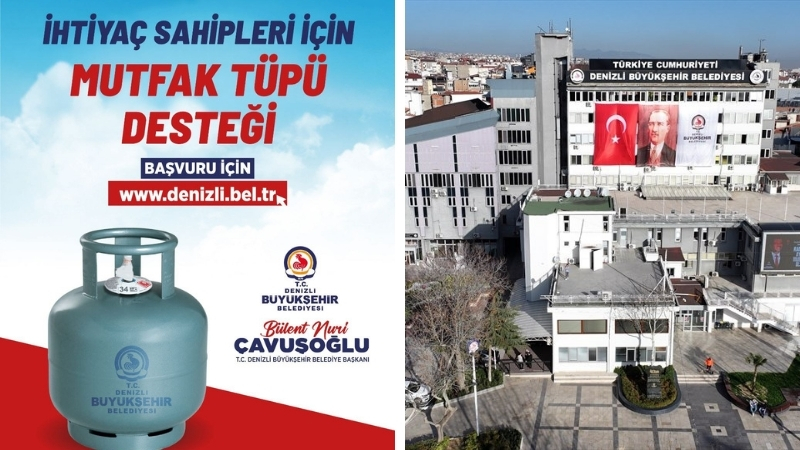 Denizli Büyükşehir Belediyesi’nin dar gelirli aileler için sürdürdüğü Mutfak Tüpü
