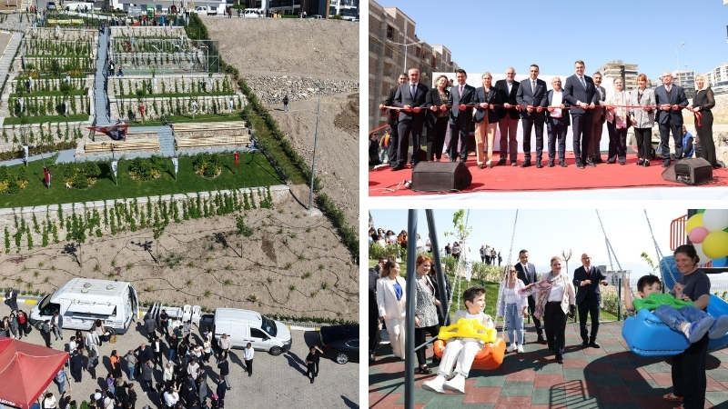 Çiğli Belediyesi tarafından Atatürk Mahallesi’nde yapımı tamamlanan Yılmaz Aksoy Parkı,