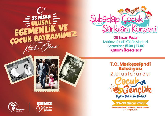 Denizli’nin Merkezefendi ilçesinde 23 Nisan Ulusal Egemenlik ve Çocuk Bayramı