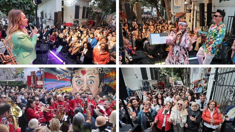 Konak Belediyesi’nin düzenlediği Dario Moreno Sokak Şenliği, her yaştan İzmirliyi