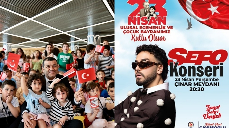 Denizli Büyükşehir Belediyesi, Ulusal Egemenlik ve Çocuk Bayramı’nı çocuklara unutulmaz