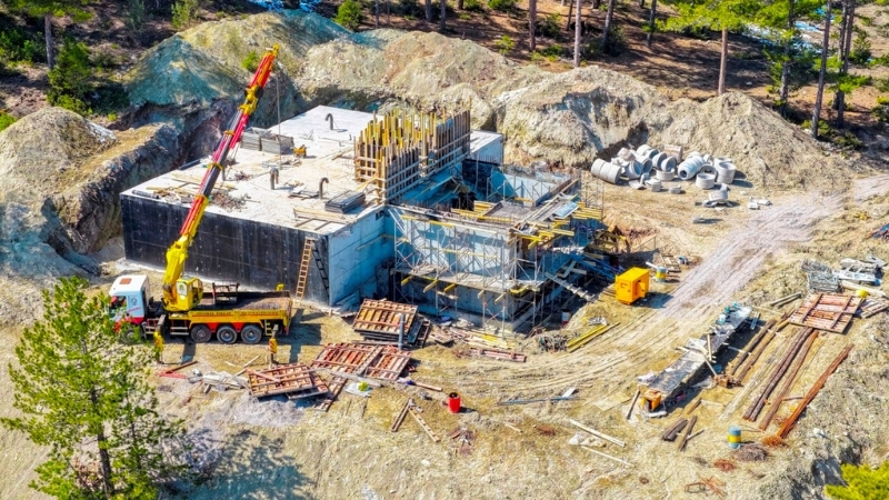 Denizli Büyükşehir Belediyesi DESKİ tarafından Çameli ilçesinde yapımı süren içme