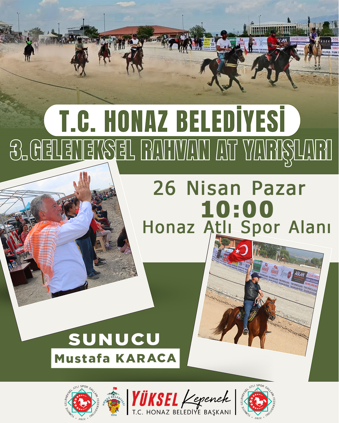 Denizli’nin Honaz ilçesinde geleneksel hale gelen Rahvan At Yarışları, bu