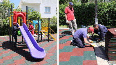 Menderes Belediyesi, Şehit Mustafa Mutlu Parkı’nı yenileyerek 2 yılda yenilenen