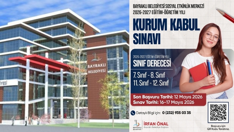 Bayraklı Belediyesi Sosyal Etkinlik Merkezi, 2026-2027 eğitim-öğretim dönemi için yeni
