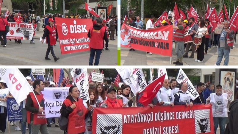 Denizli’de 1 Mayıs Emek ve Dayanışma Günü, binlerce kişinin katılımıyla
