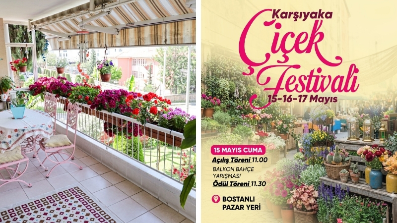 Karşıyaka Belediyesi’nin gelenekselleşen organizasyonlarından ‘Çiçek Festivali’, bu yıl 15-17 Mayıs