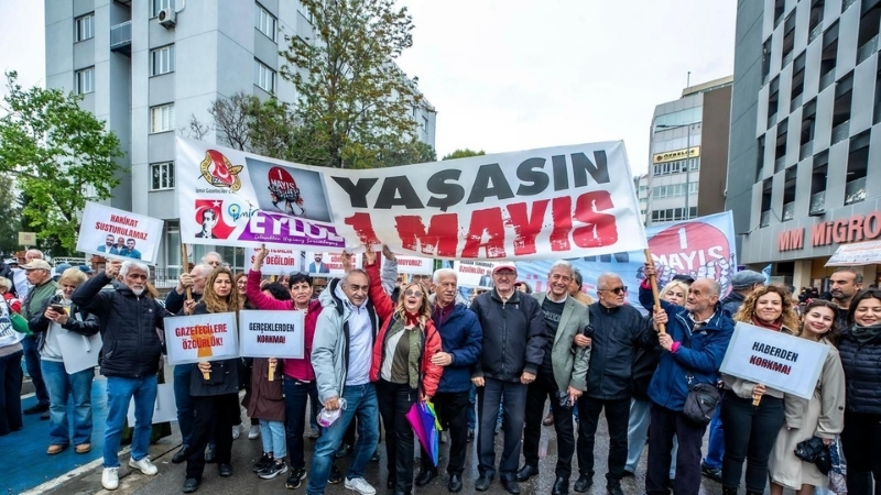 İzmir Gazeteciler Cemiyeti, 1 Mayıs Emek ve Dayanışma Günü’nde basın