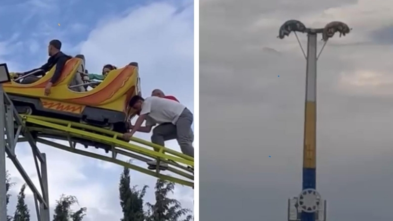 İzmir’in Buca ilçesinde bayram tatilinde lunaparka giden vatandaşlar korku dolu