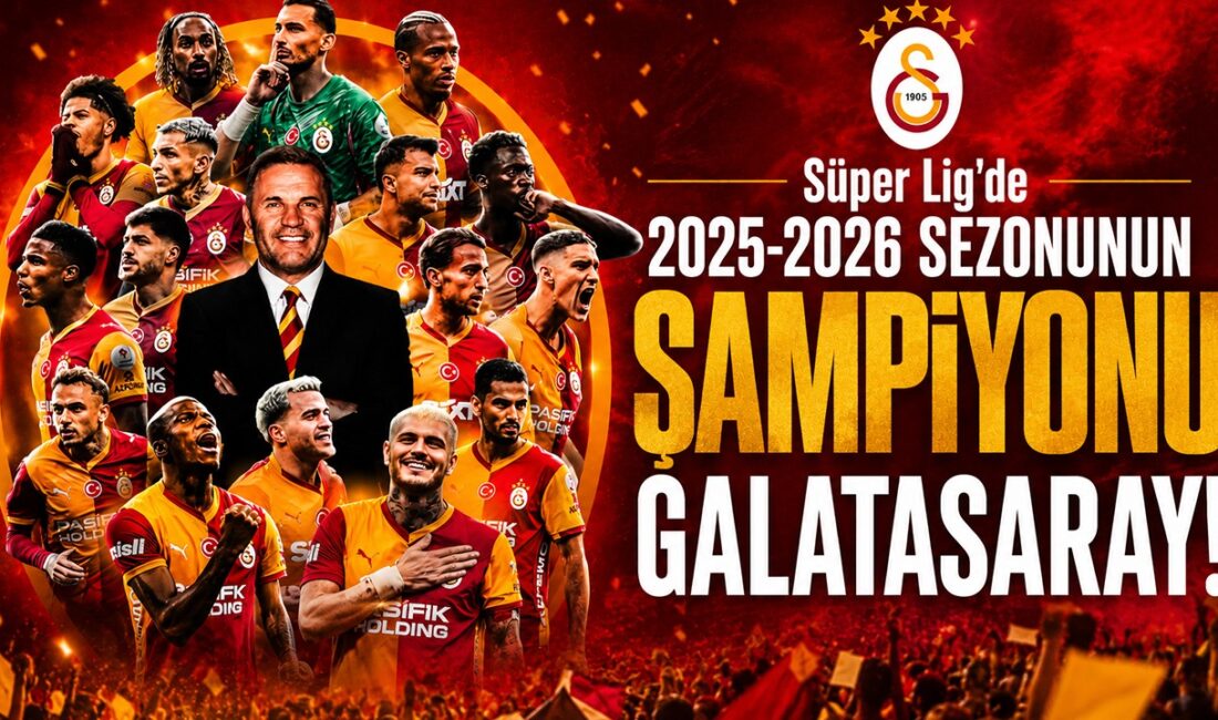 Galatasaray, Trendyol Süper Lig’de 2025-2026 sezonunun şampiyonu oldu. Sarı-kırmızılı ekip,