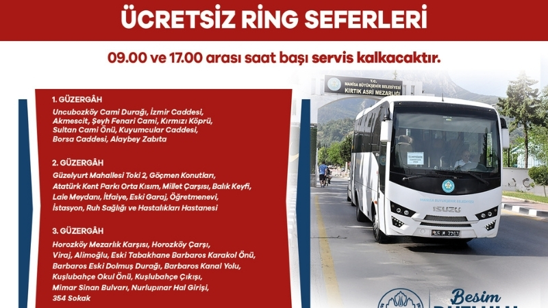 Manisa Büyükşehir Belediyesi, arife günü 26 Mayıs ile bayramın ilk