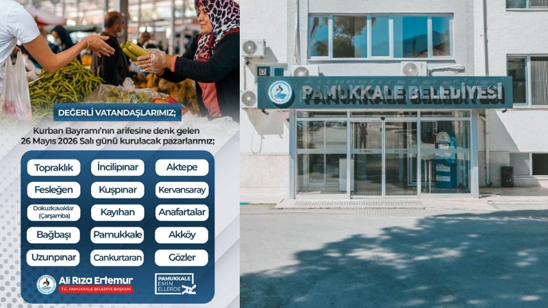 T.C. Pamukkale Belediyesi, ilçe halkının Kurban Bayramı alışverişlerini rahat, güvenli