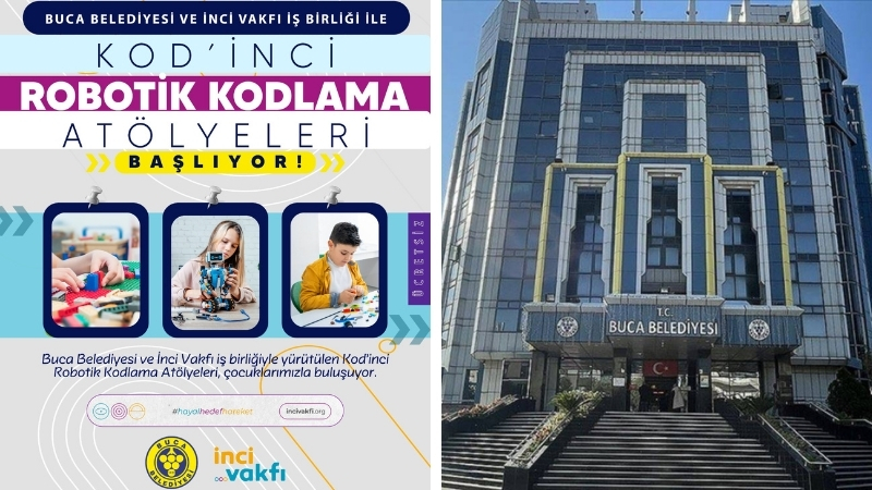 Buca Belediyesi ile İnci Vakfı iş birliğinde yürütülen Kod’inci Robotik