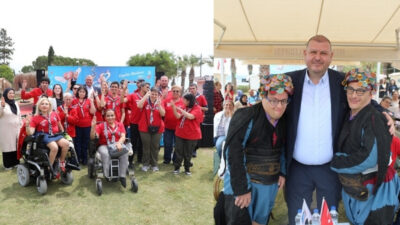 Menderes Belediyesi’nin ilk defa düzenlediği Engelsiz Festival’in birinci günü eğlenceli