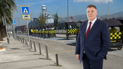 İzmir Şoförler ve Otomobilciler Esnaf Odası Başkanı Erkan Özkan, Alsancak