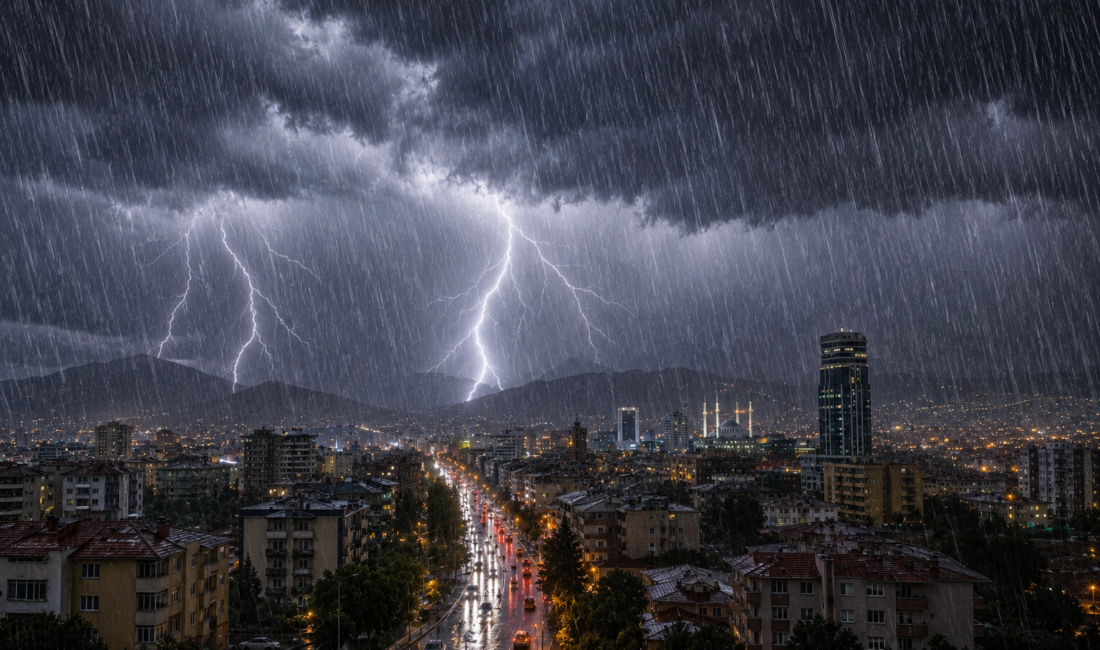 Meteoroloji Genel Müdürlüğü, Denizli genelinde beklenen gök gürültülü sağanak yağışlar