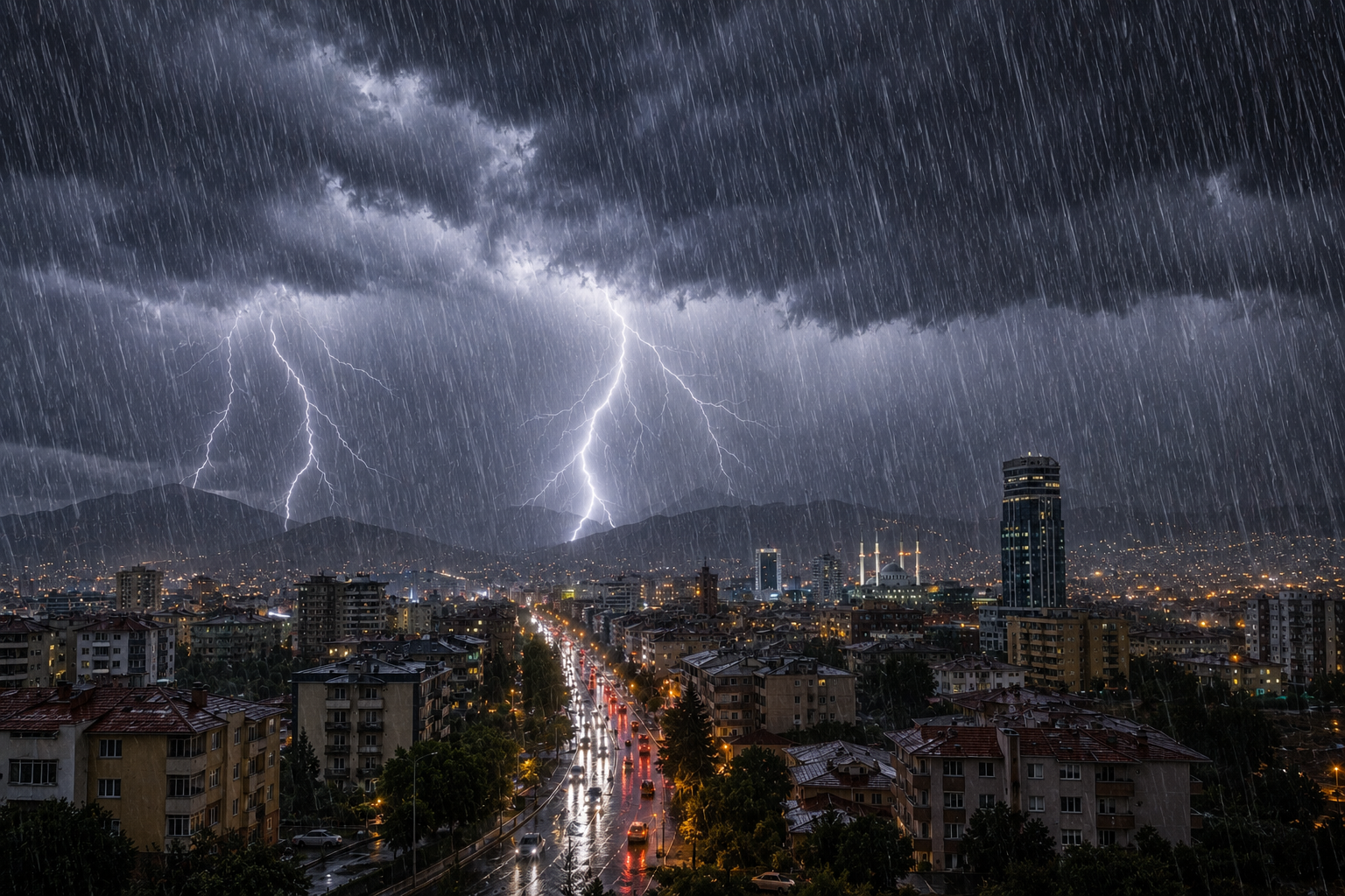Meteoroloji Genel Müdürlüğü, Denizli genelinde beklenen gök gürültülü sağanak yağışlar