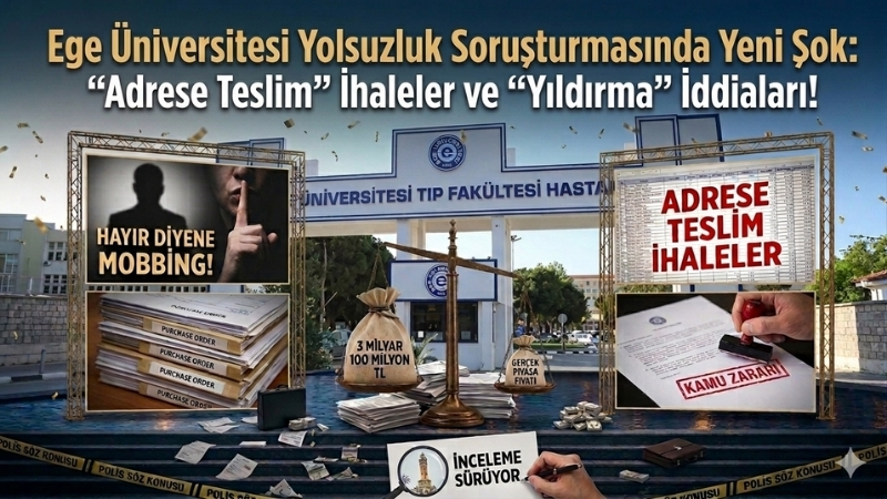 Ege Üniversitesi'nde patlak veren "ihalelerde usulsüzlük" skandalı derinleşiyor. İzmir Cumhuriyet