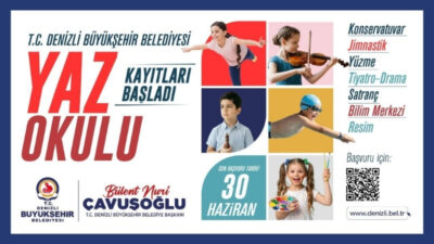 Denizli Büyükşehir Belediyesi’nin her yıl yoğun ilgi gören Yaz Okulu