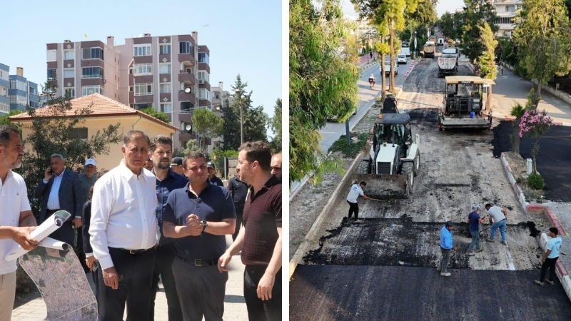 İzmir Büyükşehir Belediyesi, Torbalı’nın ana arteri Haluk Alpsü Bulvarı’nda asfalt