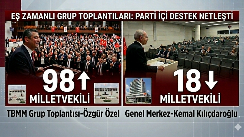 CHP’de Meclis ve Genel Merkez’de eş zamanlı olarak gerçekleştirilen grup
