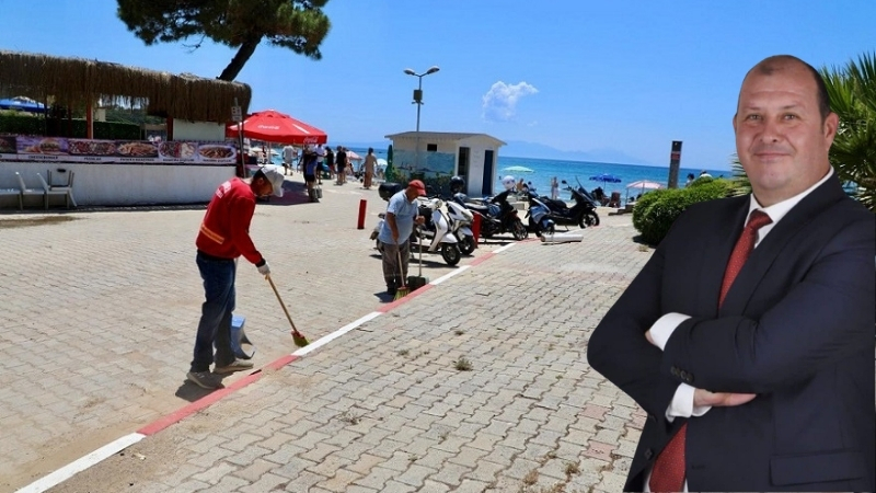 Kurban Bayramı tatili boyunca nüfus yoğunluğunun arttığı Menderes’te belediye ekipleri
