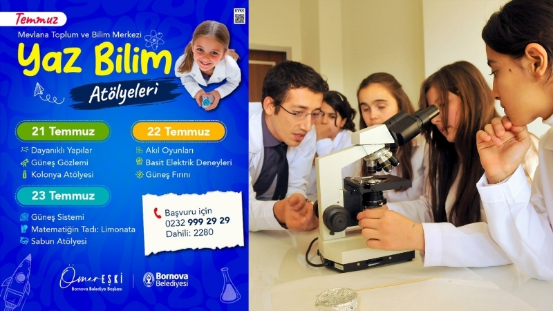 Bornova Belediyesi, yaz tatilini çocuklar için eğlenceli ve öğretici etkinliklerle