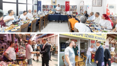 Kemeraltı esnafıyla bir araya gelerek talepleri dinleyen ve yapılan çalışmaları