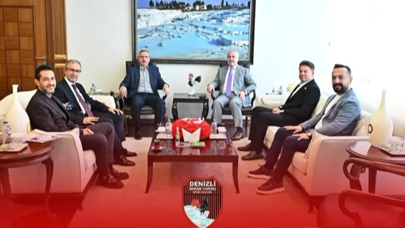 Kulüp Başkanı Mustafa Gölcü ve beraberindeki heyet, Vali Yavuz Selim