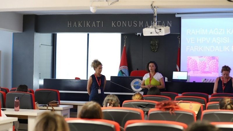 Menderes Belediyesi, kadın çalışanlara Menderes İlçe Sağlık Müdürlüğü ile birlikte