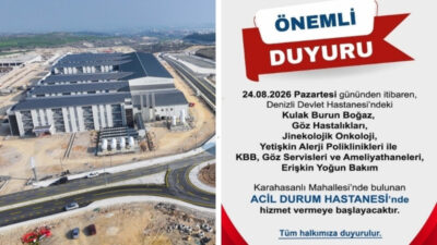 Denizli İl Sağlık Müdürlüğü'nün planlaması doğrultusunda Denizli Devlet Hastanesi'nin aşamalı