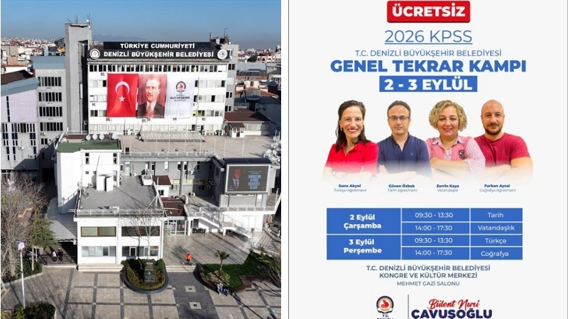 Denizli Büyükşehir Belediyesi, 2026 Kamu Personel Seçme Sınavı’na (KPSS) hazırlanan