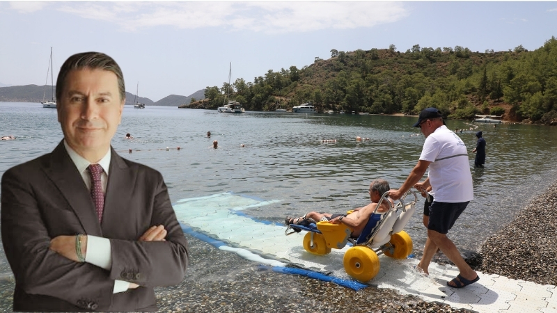 Muğla Büyükşehir Belediyesi, engelli bireylerin denize güvenli, konforlu ve bağımsız