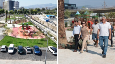 Konak Belediyesi, Yenişehir Mahallesi’nde yapımını tamamladığı 6 bin metrekarelik parkı