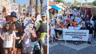 Seferihisar Sığacık Körfezi’nde yapılması planlanan marina kapasite artışı projesine karşı