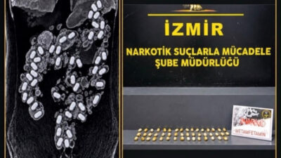 İzmir Adnan Menderes Havalimanı’nda polis ekiplerinin dikkati sayesinde büyük bir
