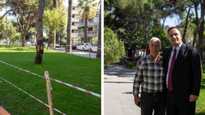 Bornova Belediye Başkanı Ömer Eşki, ilçenin sembol alanlarından Büyükpark’taki peyzaj