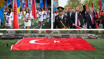 Bornova, 29 Ekim Cumhuriyet Bayramı’nın 103. yıl dönümünü meydanlara ve