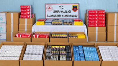 İzmir’de kaçakçılıkla mücadele kapsamında yürütülen fiziki ve teknik takipler neticesinde