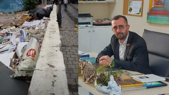 İzmir’in tarihi simgelerinden Kemeraltı Çarşısı’nda sokaklara bırakılan moloz, tahta ve